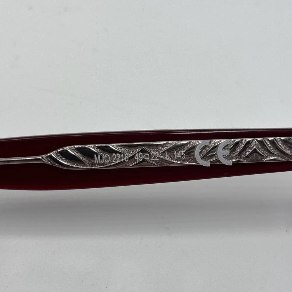 Maui Jim Rectangular Eyeglasses MJO2216 07F Burgundy/Clear 49-22-145 Frame #250